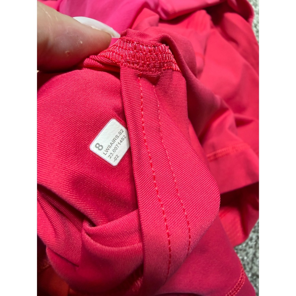 Lululemon Asymmetrical Layered High Rise Tennis Skirt 8 Red Pink W8AIRS Active - Picture 8 of 12